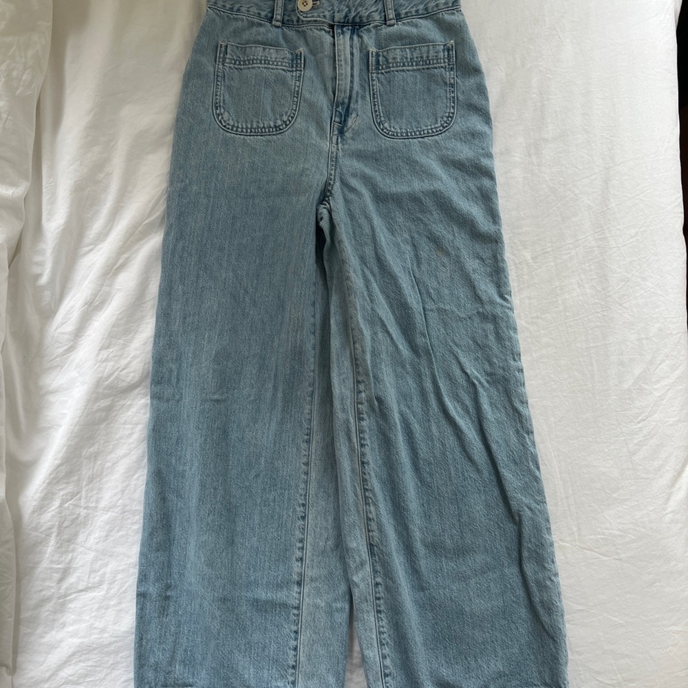 Madewell Wide-Leg Lightwash Jeans